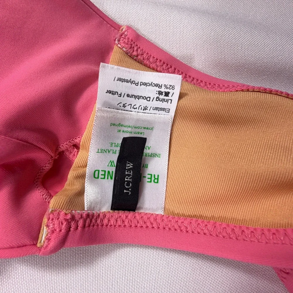 J.Crew Re-Imagined Pink Twist Front Bandeau Bikini Top BH559 Womens 3X